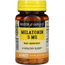 Mason Natural Melatonin 5 mg Мелатонин 60 таблеток: Форма выпуска Таблетки