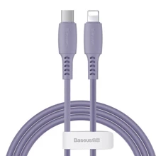Кабель Baseus Cable USB-C to Lightning Colorful 18W 1.2m Purple (CATLDC-05): Тип USB-C - Lightning