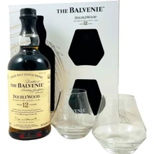 Віскі односолодовий Balvenie Double Wood 12YO в подарунковій упаковці + 2 склянки 40% 0.7 л (EV3500870067495): Об'єм, л 0.7