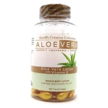 Earth's Creation AloeVera & Vitamin E Лосьйон Алое Віра та вітамін Е 60 капсул: Форма випуску Капсулы