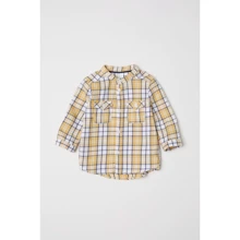 Рубашка H&M 6434638 74 см горчичная: Пол Мальчик