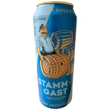 Пиво нефильтрованное Stammgast Hefeweissbeer ж/б 5% 0.5л (PLK4022411030854): Объем, л 0.5