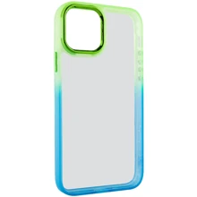 Чехол для iPhone TPU Case TPU+PC Fresh Sip Turquoise/Citric for iPhone 12 / 12 Pro: Цвет бирюзовый