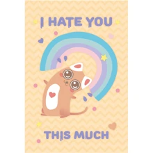 Открытка PAPAdesign "I hate you this much": Производитель PAPAdesign