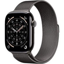 Apple Watch Series 11 GPS + Cellular 46mm Slate Titanium Case with Slate Milanese Loop - M/L (MFD44): Размер корпуса 46mm