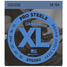 Струна для гитар Струны D`ADDARIO EPS590 XL PRO STEELS JAZZ LIGHT 12-52: Тип Комплект струн