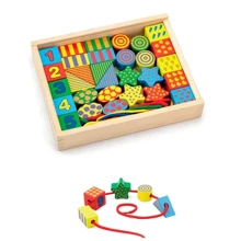 Дерев'яне шнурівка Viga Toys Веселі фігурки (58505): Тип шнуровка