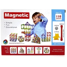 Магнитный конструктор Bambi Magnetic 110 деталей (JH8945): Количество деталей, шт. 110