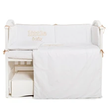Постельный комплект Twins Little Baby 4042-TLB--02 white/beige 6 эл. белый/беж: Тип постельный комплект