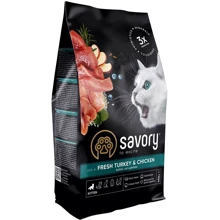 Сухой корм Savory Kitten Chicken With Fresh Turkey для котят с курицей и индейкой 2 кг: Тип Сухой корм