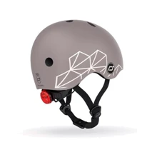 Детский защитный шлем Scoot&Ride коричневый с фонариком (SR-181206-BROWNLINES): Производитель Scoot&Ride