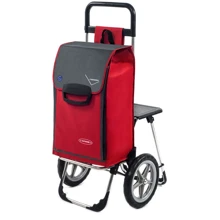 Сумка-тележка Aurora Relax 65 Red/Grey: Цвет красный