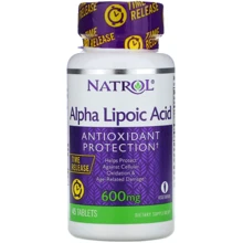 Natrol Alpha Lipoic Acid, Time Release, 600 mg, 45 Tablets (NTL-05229): Вид ферментні