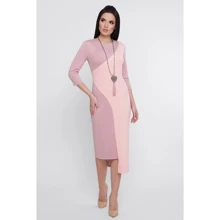 Сукня FashionUp PL-1753B 44 рожеве повсякденне подовжене міді: Склад Віскоза, Еластан