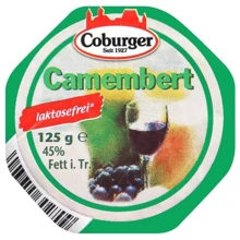 Сыр Coburger Camambert безлактозный 45% 125 г (WT2818): Вес нетто 125 г