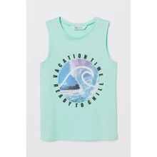 Майка H & M 7415419 146-152 см м'ятна: Тип майки