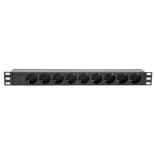 Комплектующие к серверным шкафам и стойкам Kingda 19" 1U 9xSchuko, С14, без кабеля (KD-GER(16)N1009WKPB19A-C14): Тип розеточный блок на 8 подключений