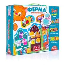 Розвиваючий набір Vladi Toys 3 в 1 Ферма (VT2901-03): Тип пазл