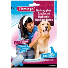 Универсальная влажная рукавица-салфетка Flamingo Washing Glove Dog для собак L: Тип средства Салфетки