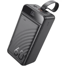 Внешний аккумулятор Hoco Power Bank 60000mAh J123C Element 22.5W+PD20W Black: Количество USB 4
