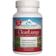 RidgeCrest Herbals, ClearLungs, 60 Veggie Caps (RCH134): Форма выпуска Капсулы