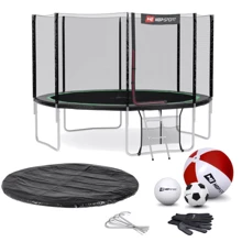 Батут Hop-Sport 12ft black/green чорно-зелений із зовнішньою сіткою 366 см: Виробник Hop-Sport