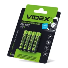 VIDEX AAA bat Alkaline 4шт (21165): undefined undefined