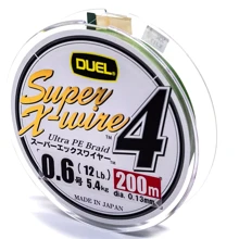 Duel Super X-Wire 4 200m 0.13mm 5.4kg 5Color # 0.6: Тип Шнур