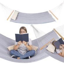 Гамак Springos 200 x 140 см HM055 подвесной с деревянными перекладинами XXL: Производитель Springos