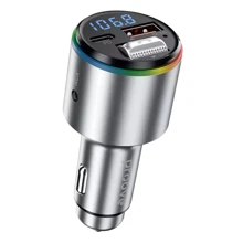 Зарядное устройство Proove Car Charger USB+USB-C+AUX FM Launcher Power Drive PD+QC3.0 30W Silver (FMPD30110006): Особенности Быстрая зарядка, USB-C, Power Delivery (PD)