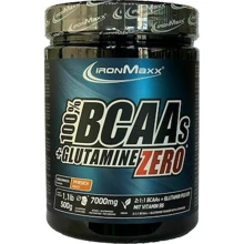 Аминокислота для спорта IronMaxx 100% BCAAs + Glutamine Zero 500 g /33 servings/ Peach: Вкус Персик