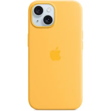 Чехол для iPhone Apple iPhone 15 Silicone Case with MagSafe - Sunshine (MWNA3ZM/A): Цвет желтый