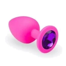 Силиконовая анальная пробка с кристаллом Pink Silicone Amethyst (размер S): Для кого Унисекс