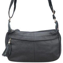 Жіноча сумка через плече Borsa Leather чорна (1t300-black): Стать жіночий