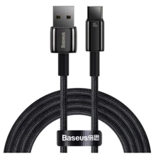 Кабель Baseus USB Cable to USB-C Tungsten Gold Fast Charging Data 100W 1m Black (CAWJ000001): Тип USB Cable - USB-C