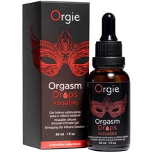 Возбуждающие капли для клитора Orgie Orgasm Drops Kissable, 30 мл, тепло-холод, вкус яблока: Форма выпуска Капли