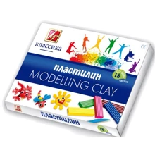 Пластилін Луч Класика 18 кольорів 360 г, зі стеком: Виробник Луч
