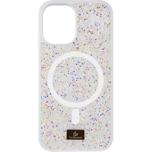 Чехол для iPhone Bling World Rock Diamond with MagSafe White for iPhone 16: Цвет белый