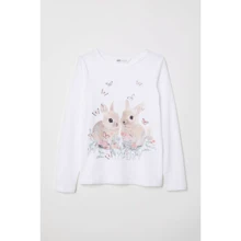 Лонгслів H & M 5652008 92 см білий: Стать дівчинка