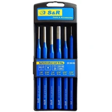 Набор пробойников S&R 1,2,3,4,5х120 мм, керн 4х120 мм (283100006)Набор пробойников S&R 6шт. L120мм 1-5мм: Назначение набора Для домашнего использования