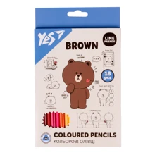 Карандаши цветные YES 18 цветов Line Friends (290712): Тип Цветные