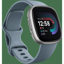Смарт-годинник Fitbit Versa 4 Waterfall Blue / Platinum Aluminum: Час роботи 6 днів