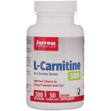 Jarrow Formulas L-Carnitine ,500 mg, 50 Veggie Capsules (JRW02001) L-карнитин: Тип L Карнитин