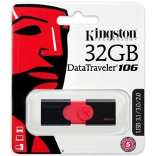 USB-флешка Kingston 32GB DataTraveler 106 USB 3.0 Black/Red (DT106/32GB): Стандарт USB USB 3.0