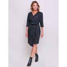 Сукня Petite by GrandUA Таша PETITE 40 чорне повсякденне подовжене міді: Склад льон