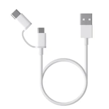 Кабель Xiaomi USB Cable to microUSB/USB-C 1m White (SJV4082TY): Тип USB Cable - microUSB/USB C