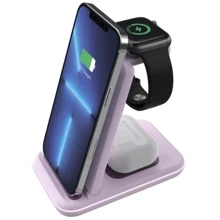 Зарядний пристрій Canyon Wireless Charger WS-304 15W Iced Pink (CNS-WCS304IP): Особливості Для Apple Watch, Быстрая зарядка, Lightning