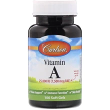 Carlson Labs Vitamin A, 25,000 IU, 100 Soft Gels (CAR-01131): Тип Витамин A