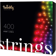 Гирлянда Smart LED Twinkly Strings RGB 400 Gen II IP44 длина 32м кабель черный: Тип Линейная