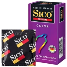 Презервативи латексні SICO Color кольорові ароматизовані №12: Тип Ароматизовані